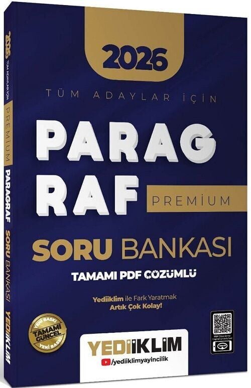 Yediiklim 2026 KPSS MEB-AGS DGS ALES TYT AYT MSÜ Paragraf Premium Soru Bankası Çözümlü Yediiklim Yayınları