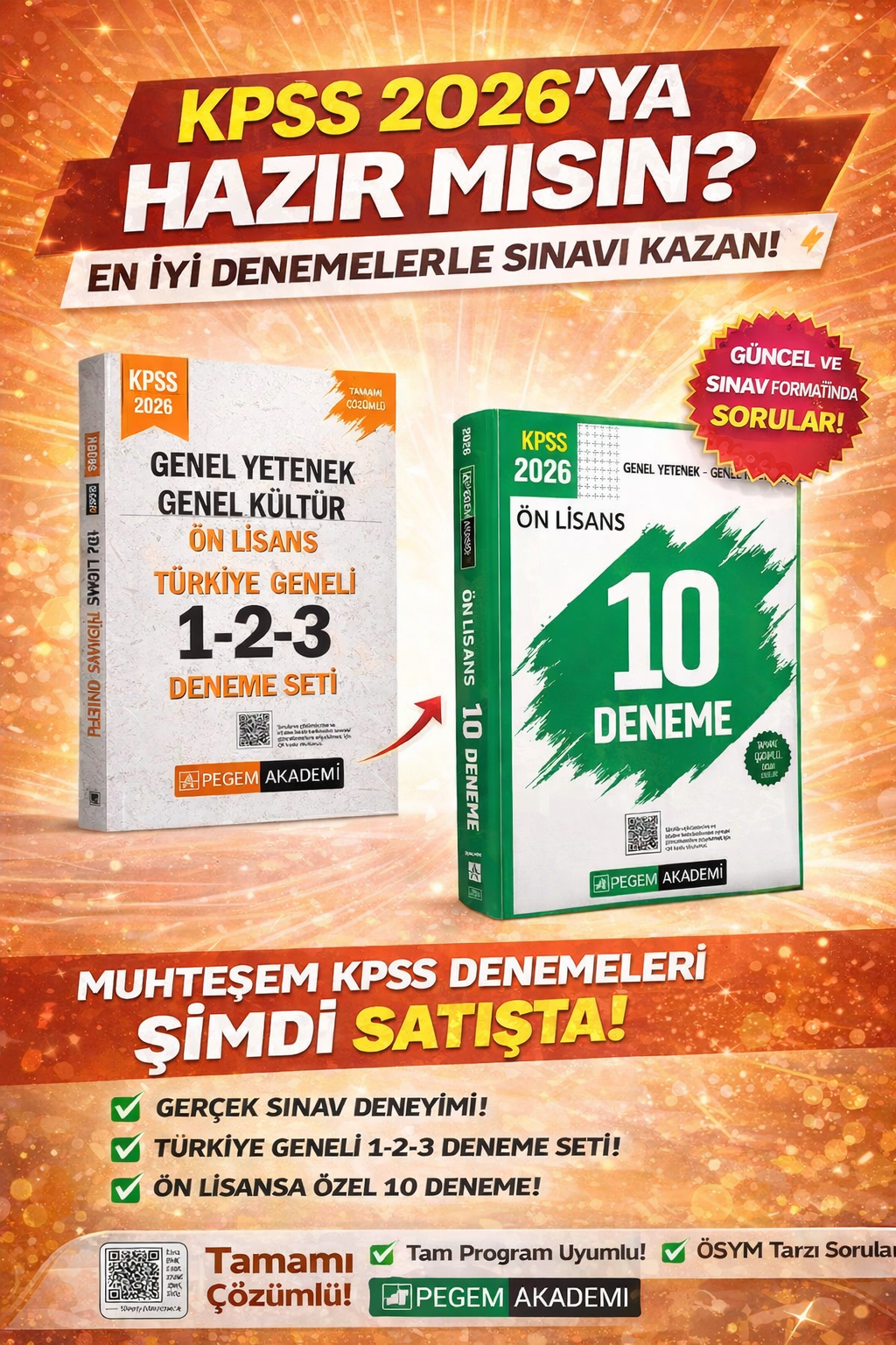 2026 KPSS Lise-Ön Lisans Türkiye Geneli 1-2-3 (3'lü Deneme Seti) & KPSS Ön Lisans 10 Deneme Seti