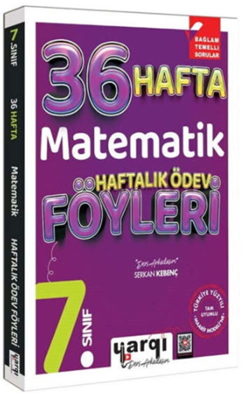 2027 Ders Arkadaşım 7. Sınıf Matematik 36 Haftalık Ödev Föyleri