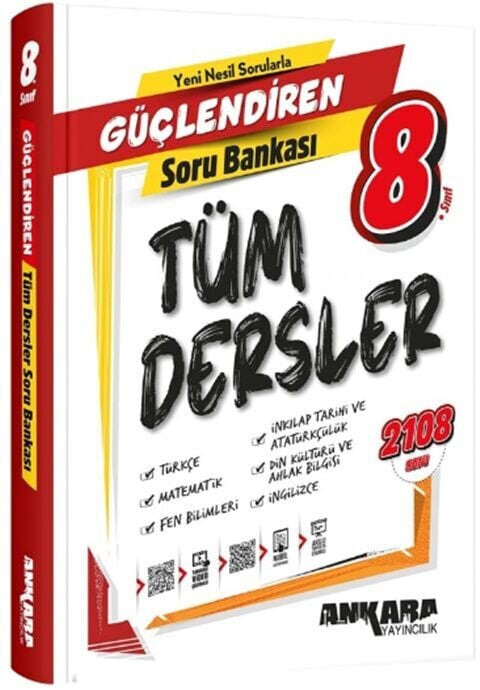 Ankara Yayıncılık 8. Sınıf Tüm Dersler Güçlendiren Soru Bankası