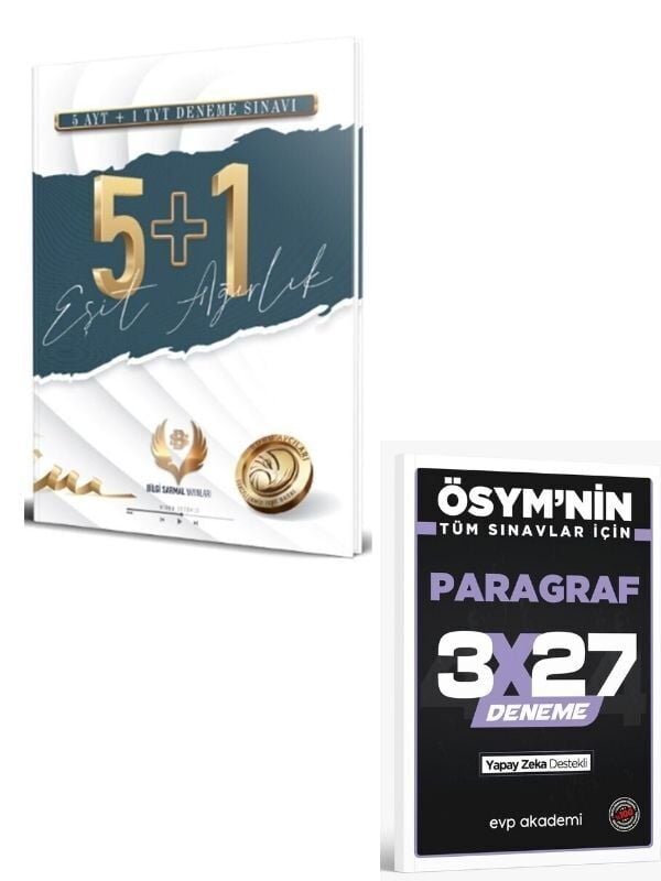 BilgiSarmal 2027 TYT AYT Eşit Ağırlık 5 + 1 Denemesi+ EVP Akademi Paragraf