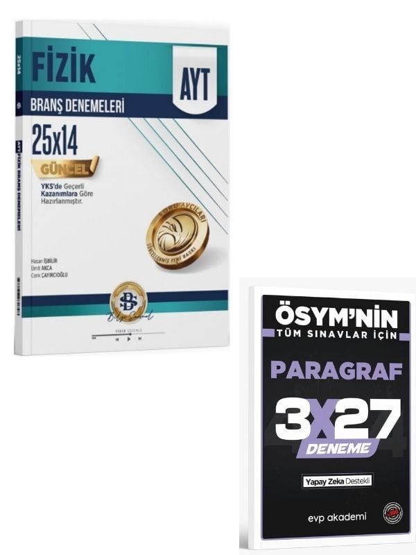 BilgiSarmal 2027 AYT Fizik 25 x 14 Branş Denemeleri+ EVP Akademi Paragraf
