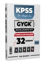EVP Akademi KPSS Tüm Adaylar Türkçe, Matematik, Tarih, Coğrafya Vatandaşlık 32 Deneme Seti
