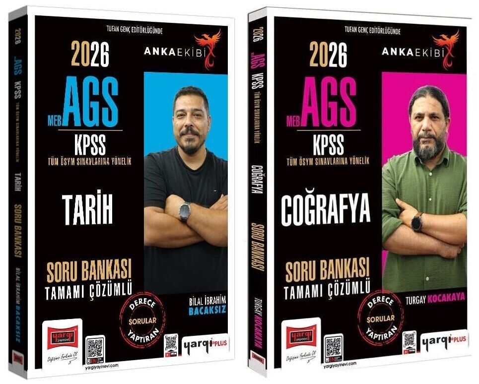 Yargı 2026 KPSS MEB-AGS Tarih + Coğrafya Soru Bankası Anka Ekibi 2 li Set Yargı Yayınları