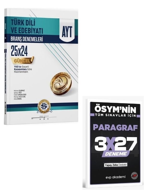 BilgiSarmal 2027 AYT Türk Dili ve Edebiyatı 25 x 24 Branş Denemeleri+ EVP Akademi Paragraf