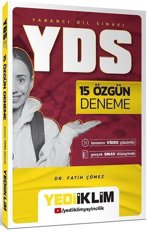 Yediiklim YDS 15 Özgün Deneme Çözümlü - Fatih Çömez Yediiklim Yayınları