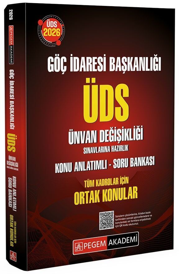 Pegem 2026 GYS ÜDS Göç İdaresi Başkanlığı Tüm Kadrolar İçin Ortak Konu Anlatımlı Soru Bankası Görevde Yükselme Ünvan Değişikliği Pegem Akademi Yayınları