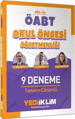 Yediiklim Yayınları 2027 MEB AGS ÖABT Okul Öncesi Öğretmenliği Tamamı Çözümlü 9 Deneme