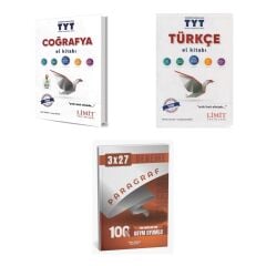2027 Limit TYT Coğrafya + Türkçe El Kitabı + anla kazan paragraf deneme 3'lü Set