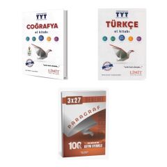 2027 Limit TYT Coğrafya + Türkçe El Kitabı + anla kazan paragraf deneme 3'lü Set