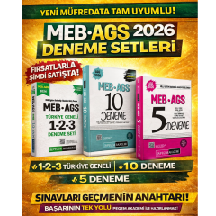 Pegem 2026 MEB AGS Türkiye Geneli 1-2-3 (3'lü Deneme Seti) & Pegem MEB AGS 10+5 Deneme Seti