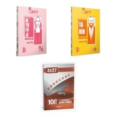 2027 Benim Hocam AYT Biyoloji + Tarih Konu + anla kazan paragraf deneme 3'lü Set