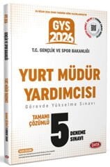 Data Yayınları 2026 GYS T.C. Gençlik ve Spor Bakanlığı Yurt Müdür Yardımcısı Çözümlü 5 Deneme Sınavı