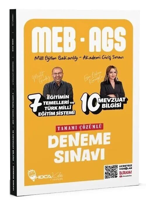 Hoca Kafası MEB-AGS Eğitimin Temelleri ve Türk Milli Eğitim Sistemi ve Mevzuat Bilgisi 17 Deneme Çözümlü