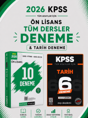 Pegem 2026 KPSS Ön Lisans 10 Deneme & KPSS Tarih 6 Deneme EVP Akademi Seti
