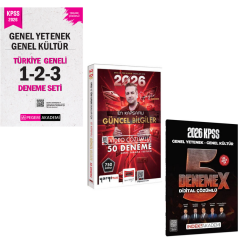 Pegem 2026 KPSS Genel Yetenek Genel Kültür Türkiye Geneli 1-2-3 (3'lü Deneme Seti) & Güncel Bilgiler 50 Deneme & KPSS 5 Deneme Seti