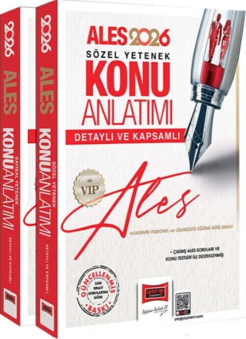 Yargı Yayınları 2026 ALES VIP Sayısal Sözel Yetenek Detaylı ve Kapsamlı Konu Anlatımı 2 Cilt