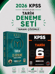 Yediiklim 2026 KPSS Tarih 30 Deneme & KPSS Tarih 6 Deneme EVP Akademi Seti