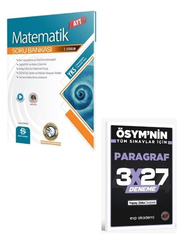 BilgiSarmal 2027 AYT Matematik Soru Bankası+ EVP Akademi Paragraf