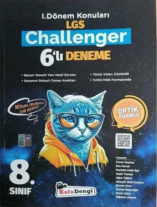 Kafa Dengi Yayınları 8. Sınıf LGS 1. Dönem Challenger 6 lı Deneme