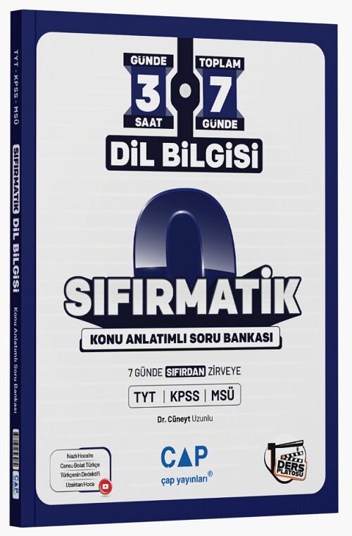Çap Yayınları TYT KPSS MSÜ Dil Bilgisi Sıfırmatik Konu Anlatımı Soru Bankası