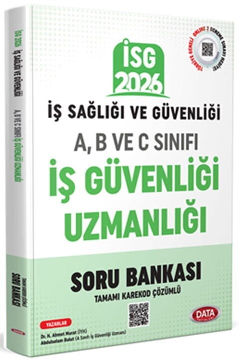 Data Yayınları 2026 İş Sağlığı Güvenliği A-B ve C İş Güvenliği Uzmanlığı Kardekod Çözümlü Soru Bankası