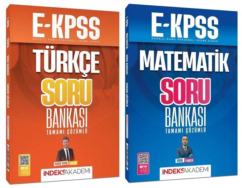 İndeks Akademi 2026 EKPSS Türkçe + Matematik Soru Bankası 2 li Set İndeks Akademi Yayıncılık