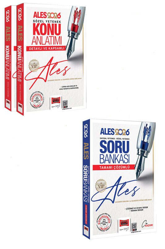 Yargı Yayınları 2026 ALES VIP Sayısal-Sözel Yetenek Konu Anlatımı ve Soru Bankası Seti (2 Kitap)