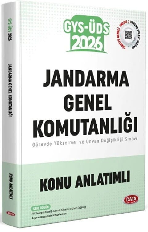 Data Yayınları 2026 GYS ÜDS Jandarma Genel Komutanlığı Konu Anlatımlı