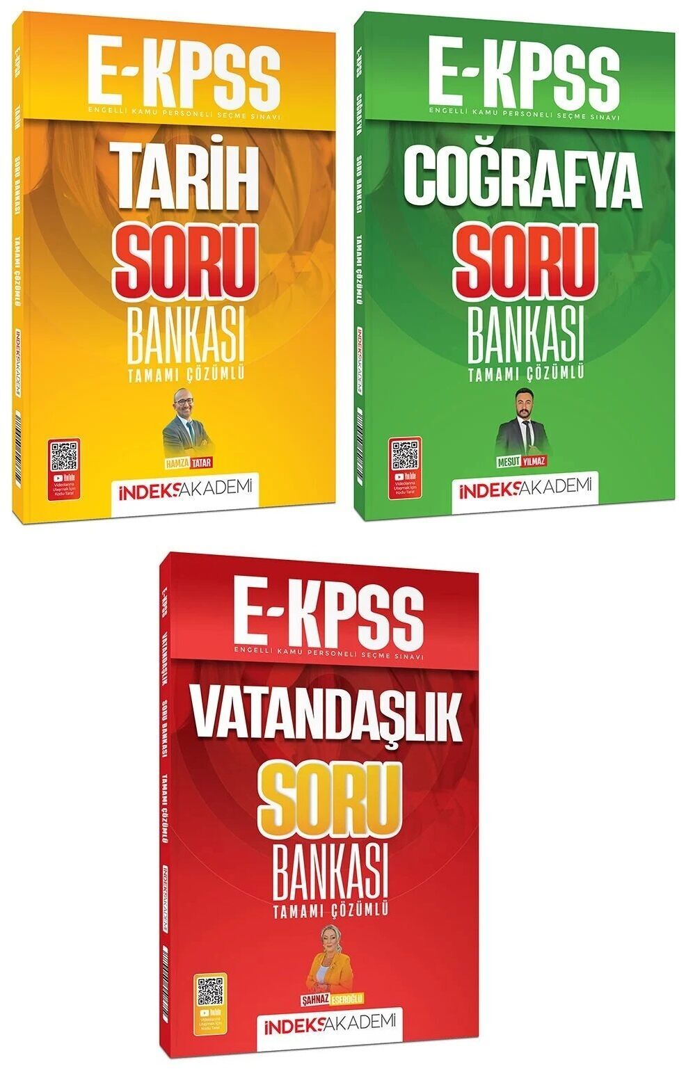 İndeks Akademi 2026 EKPSS Tarih + Coğrafya + Vatandaşlık Soru Bankası 3 lü Set İndeks Akademi Yayıncılık
