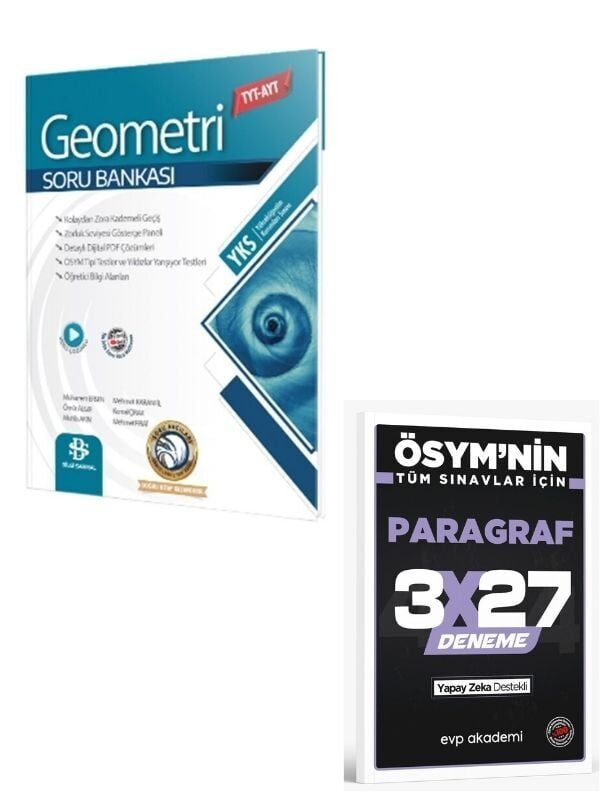 BilgiSarmal 2027 TYT AYT Geometri Soru Bankası+ EVP Akademi Paragraf