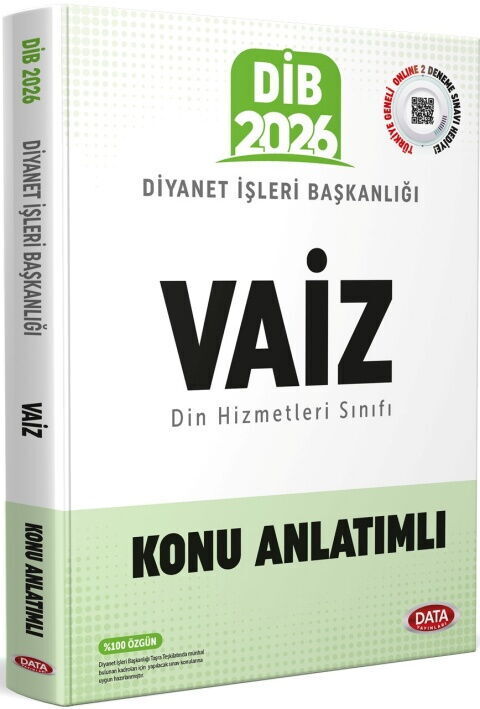 Data Yayınları 2026 Diyanet İşleri Başkanlığı Vaiz Konu Anlatımlı