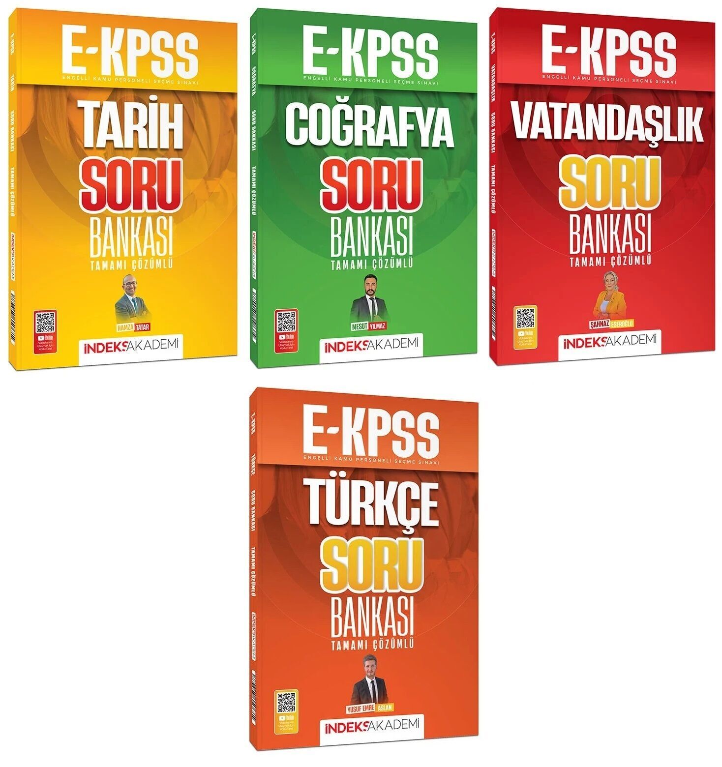 İndeks Akademi 2026 EKPSS Tarih + Coğrafya + Vatandaşlık + Türkçe Soru Bankası 4 lü Set İndeks Akademi Yayıncılık