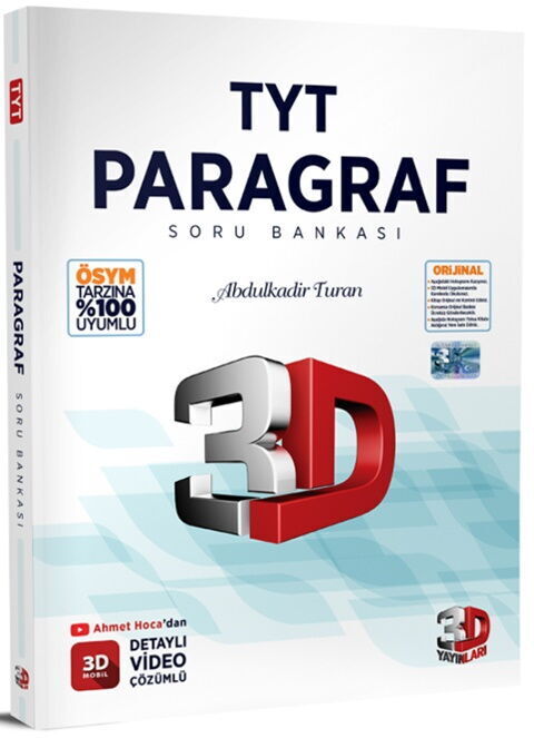 3D Yayınları TYT Paragraf Soru Bankası