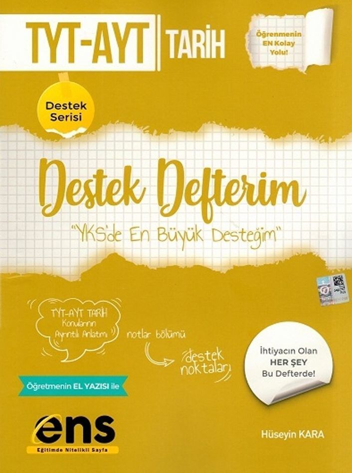 ENS Yayıncılık TYT AYT Tarih Destek Defterim