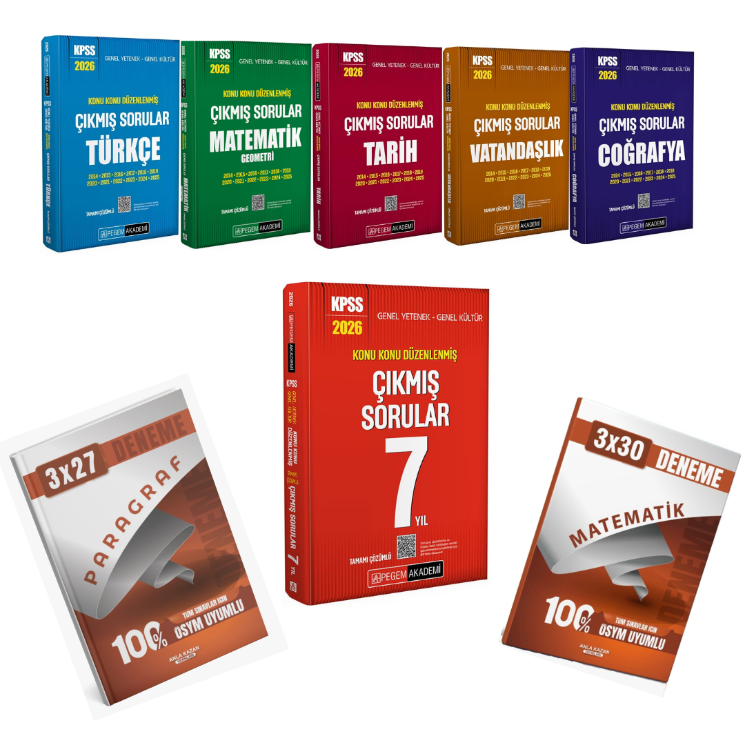 Pegem 2026 KPSS Tüm Dersler Konu Konu Çıkmış Sorular Seti