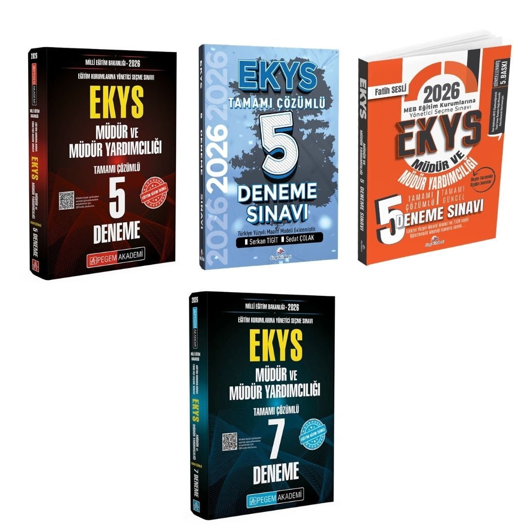 Pegem 2026 MEB EKYS Müdür ve Müdür Yardımcılığı + Dizgi MEB EKYS Müdür ve Müdür Yardımcılığı Deneme Seti