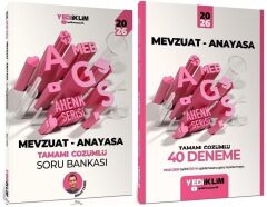 YENİ AGS - Yediiklim 2026 MEB-AGS Mevzuat - Anayasa Soru Bankası + 40 Deneme Ahenk Serisi 2 li Set - Bülent Tanık Yediiklim Yayınları