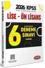 Data 2026 KPSS Lise Ön Lisans 6 Deneme Çözümlü Data Yayınları
