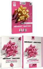 YENİ AGS - Yediiklim 2026 MEB-AGS Mevzuat - Anayasa Ders Notları + Soru Bankası + 40 Deneme Ahenk Serisi 3 lü Set - Bülent Tanık, Yasin Yıldız Yediiklim Yayınları