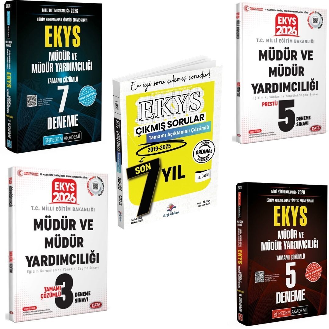 Pegem 2026 MEB EKYS Müdür ve Müdür Yardımcılığı Deneme Seti + Dizgi Kitap Çıkmış Sorular