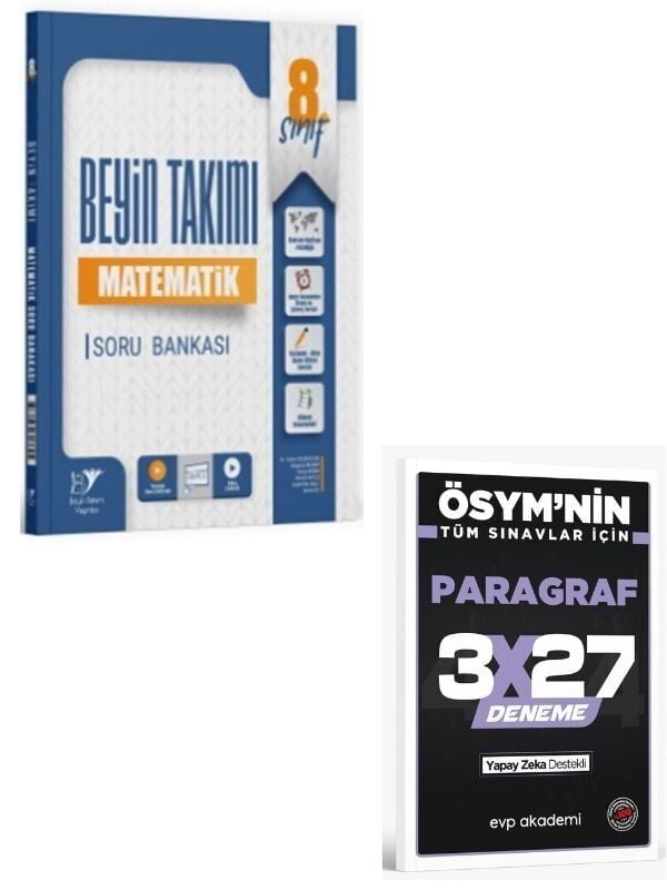BeyinTakımı 2027 8. Sınıf Matematik Soru Bankası+ EVP Akademi Paragraf