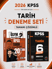 Dizgi Kitap 2026 KPSS Tarih 20 Deneme & KPSS Tarih 6 Deneme EVP Akademi Seti
