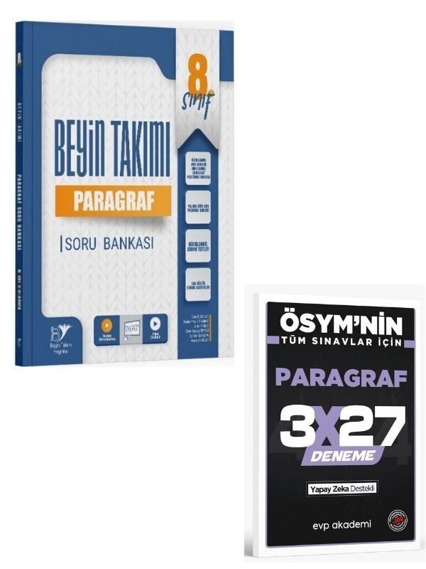 BeyinTakımı 2027 8. Sınıf Paragraf Soru Bankası+ EVP Akademi Paragraf