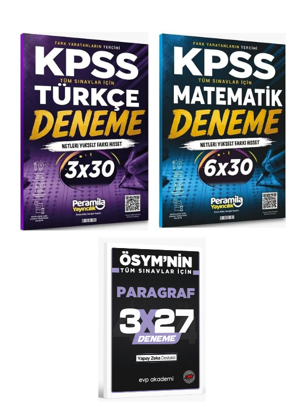 Peramila 2027 KPSS Türkçe + Matematik 9 Deneme 2 li Set+ Anla Kazan Paragraf