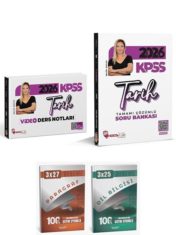 Anla Kazan + Hoca Kafası 2026 KPSS Tarih Video Ders Notları + Soru Bankası 2 li Set - Selin Ortaç Anla Kazan + Hoca Kafası Yayınları