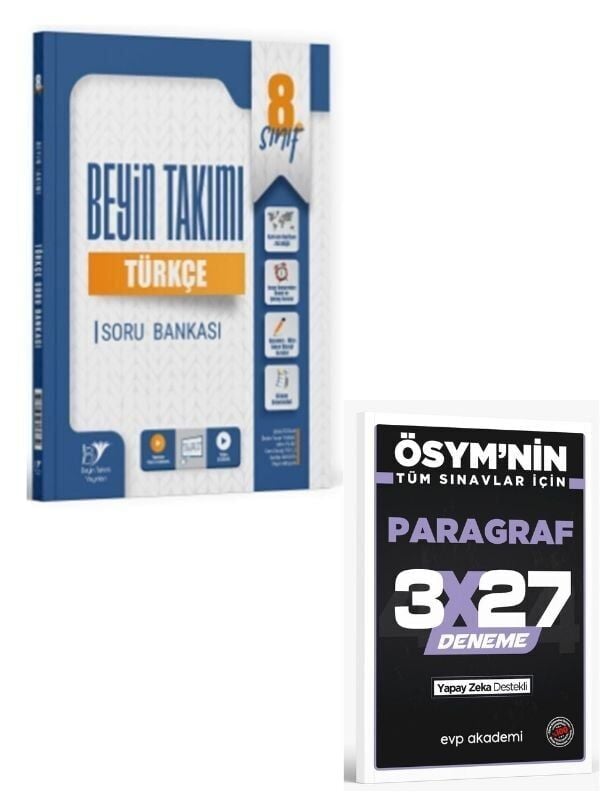BeyinTakımı 2027 8. Sınıf Türkçe Soru Bankası+ EVP Akademi Paragraf