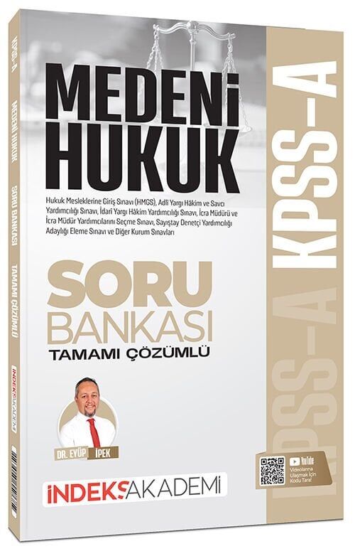 İndeks Akademi 2026 KPSS A Grubu Medeni Hukuk Soru Bankası Çözümlü - Eyüp İpek İndeks Akademi Yayıncılık