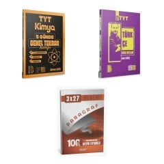 2027 Benim Hocam TYT Kimya 5 Günde Genel Tekrar Kampı + Türkçe Konu + anla kazan paragraf deneme 3'lü Set