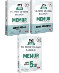 Data 2025 GYS Tarım ve Orman Bakanlığı Memur Konu + Soru + 5 Deneme 3 Kitap Set Data Yayınları